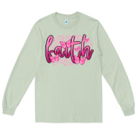Matcha Faith Breast Cancer Long Sleeve Tee - FaDigitalArtStudio