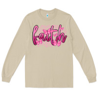 Mushroom Faith Breast Cancer Long Sleeve Tee - FaDigitalArtStudio