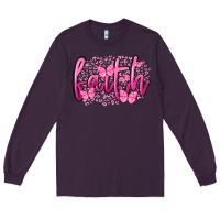 Plum Faith Breast Cancer Long Sleeve Tee - FaDigitalArtStudio