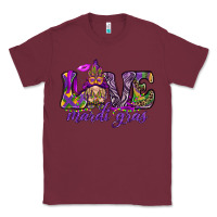 Burgundy Love Mardi Gras with gnome Classic Tee - HowdyJamesFarm