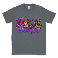 Charcoal Heather Love Mardi Gras with gnome Classic Tee - HowdyJamesFarm