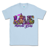 Dusty Blue Love Mardi Gras with gnome Classic Tee - HowdyJamesFarm