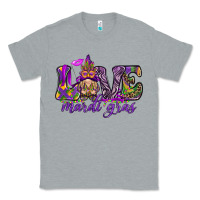 Heather Grey Love Mardi Gras with gnome Classic Tee - HowdyJamesFarm