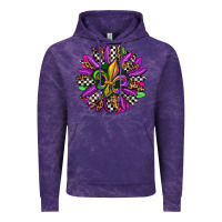 Cloud Purple mardi gras sunflower Vintage Hoodie - OliviaCreatesArt