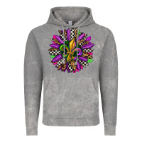 Cloud Rock mardi gras sunflower Vintage Hoodie - OliviaCreatesArt