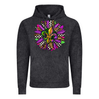 Vintage Black mardi gras sunflower Vintage Hoodie - OliviaCreatesArt