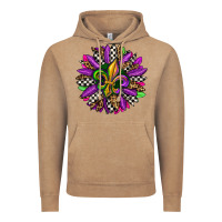Vintage Coffee mardi gras sunflower Vintage Hoodie - OliviaCreatesArt