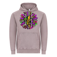 Vintage Zinc mardi gras sunflower Vintage Hoodie - OliviaCreatesArt