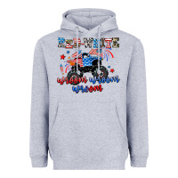 Heather Grey red white wroom wroom wroom Heavyweight Hoodie - AdoDesignShop