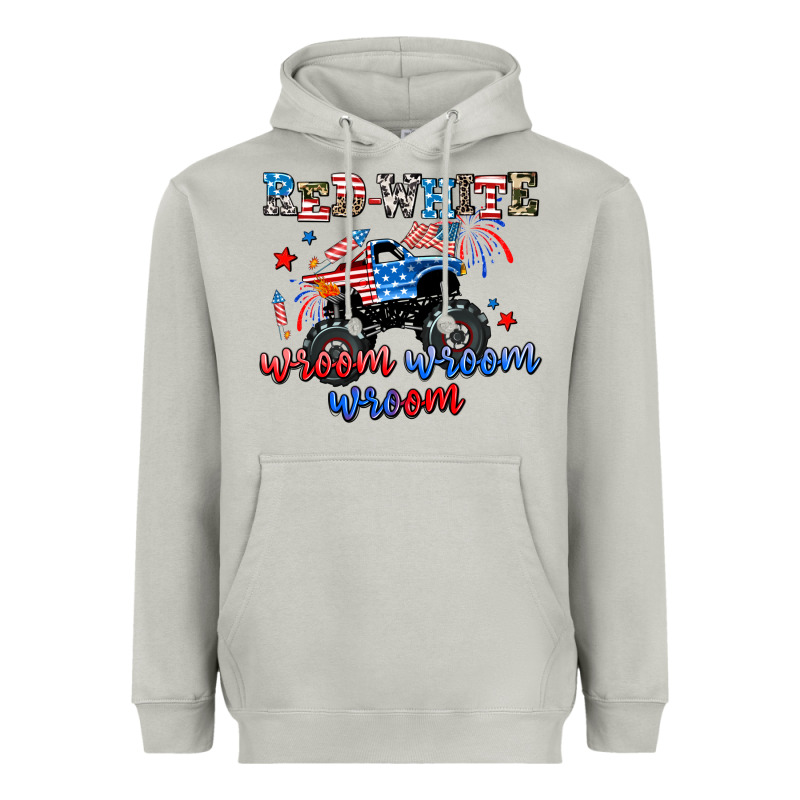 Red White Wroom Wroom Wroom Heavyweight Hoodie by AdoDesignShop | Teevron