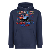 Navy red white wroom wroom wroom Heavyweight Hoodie - AdoDesignShop