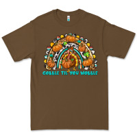 Cacao Gobble Til You Wobble with Rainbow Premium Tee - texasbilliewilder