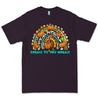 Plum Gobble Til You Wobble with Rainbow Premium Tee - texasbilliewilder