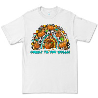 White Gobble Til You Wobble with Rainbow Premium Tee - texasbilliewilder