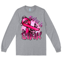 Heather Grey Refuse to sink Cancer Long Sleeve Tee - FaDigitalArtStudio