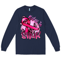 Navy Refuse to sink Cancer Long Sleeve Tee - FaDigitalArtStudio
