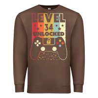 Chestnut level 34 unlocked shirt video gamer 34th birthday gifts tee t shirt Premium Sweatshirt - longCreatives
