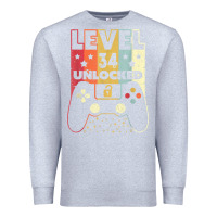 Heather Grey level 34 unlocked shirt video gamer 34th birthday gifts tee t shirt Premium Sweatshirt - longCreatives