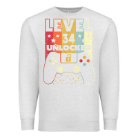 Oatmeal Heather level 34 unlocked shirt video gamer 34th birthday gifts tee t shirt Premium Sweatshirt - longCreatives