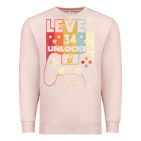 Pale Pink level 34 unlocked shirt video gamer 34th birthday gifts tee t shirt Premium Sweatshirt - longCreatives