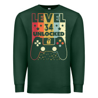 Level 34 Unlocked Shirt Video Gamer 34th Birthday Gifts Tee T Shirt Premium Sweatshirt | Teevron