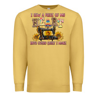 Antique Gold i sew a piece of my heart into every quilt i make Premium Sweatshirt - AdoDesignShop