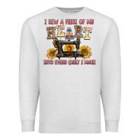 Oatmeal Heather i sew a piece of my heart into every quilt i make Premium Sweatshirt - AdoDesignShop