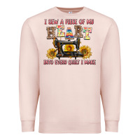 Pale Pink i sew a piece of my heart into every quilt i make Premium Sweatshirt - AdoDesignShop