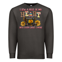 Smoke i sew a piece of my heart into every quilt i make Premium Sweatshirt - AdoDesignShop