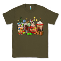 Army Green Christmas coffee cups with Chihuahua Classic Tee - RanaPortraitStore