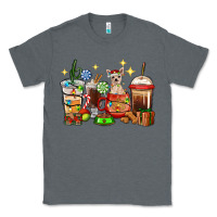 Charcoal Heather Christmas coffee cups with Chihuahua Classic Tee - RanaPortraitStore