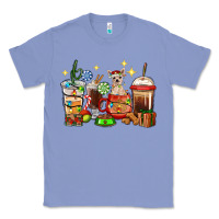 Colony Blue Christmas coffee cups with Chihuahua Classic Tee - RanaPortraitStore