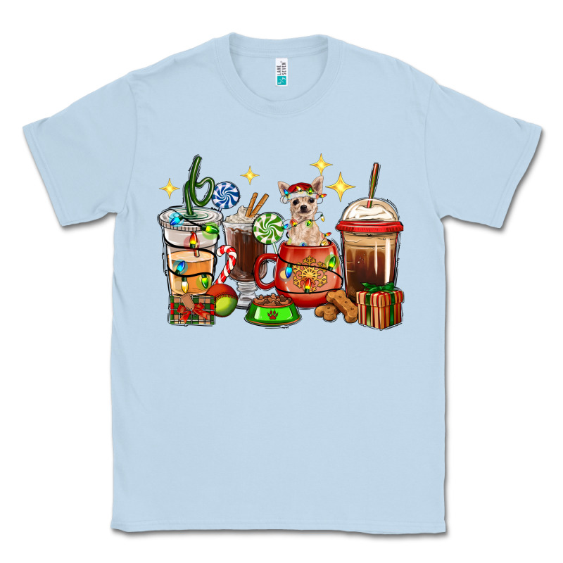 Christmas Coffee Cups With Chihuahua Classic Tee by RanaPortraitStore | Teevron