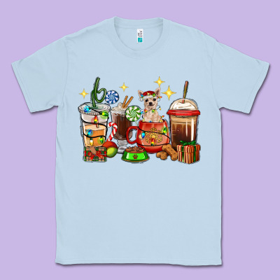 Christmas Coffee Cups With Chihuahua Classic Tee Designed By Ranaportraitstore