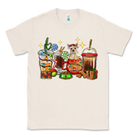 Natural Christmas coffee cups with Chihuahua Classic Tee - RanaPortraitStore