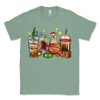 Sage Christmas coffee cups with Chihuahua Classic Tee - RanaPortraitStore