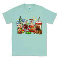Seafoam Christmas coffee cups with Chihuahua Classic Tee - RanaPortraitStore
