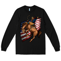 Black American Cowboy Long Sleeve Tee - Jasminsmagicworld
