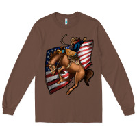 Chestnut American Cowboy Long Sleeve Tee - Jasminsmagicworld
