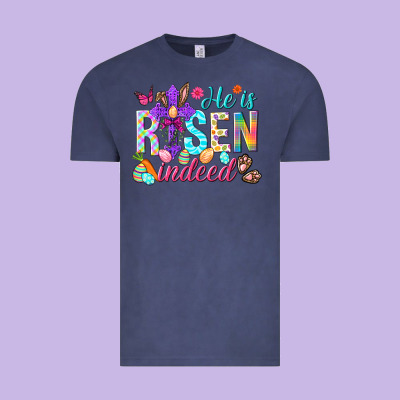 He Is Risen Indeed Happy Easter Day Vintage Tee Designed By Howdyjamesfarm