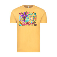 Vintage Mustard He is risen indeed Happy Easter Day Vintage Tee - HowdyJamesFarm