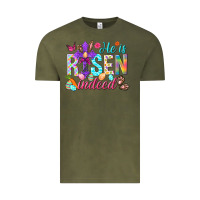 Vintage Olive He is risen indeed Happy Easter Day Vintage Tee - HowdyJamesFarm