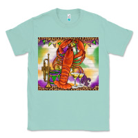 Seafoam Mardi Gras Crawfish Tumbler Classic Tee - HowdyJamesFarm