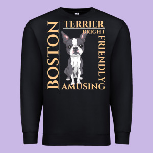 Boston Terrier T  Shirt Boston Terrier Dog Traits Gift T  Shirt Premium Sweatshirt Designed By Longcreatives