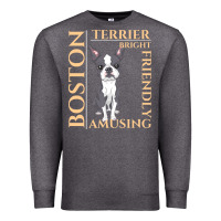 Charcoal Heather boston terrier t  shirt boston terrier dog traits gift t  shirt Premium Sweatshirt - longCreatives