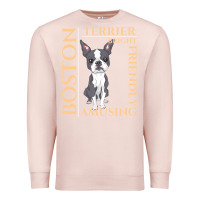 Pale Pink boston terrier t  shirt boston terrier dog traits gift t  shirt Premium Sweatshirt - longCreatives