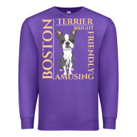 Purple boston terrier t  shirt boston terrier dog traits gift t  shirt Premium Sweatshirt - longCreatives