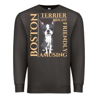 Smoke boston terrier t  shirt boston terrier dog traits gift t  shirt Premium Sweatshirt - longCreatives