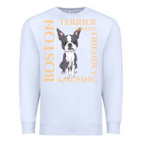 White boston terrier t  shirt boston terrier dog traits gift t  shirt Premium Sweatshirt - longCreatives