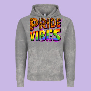 Pride Vibes Vintage Hoodie Designed By Oliviacreatesart